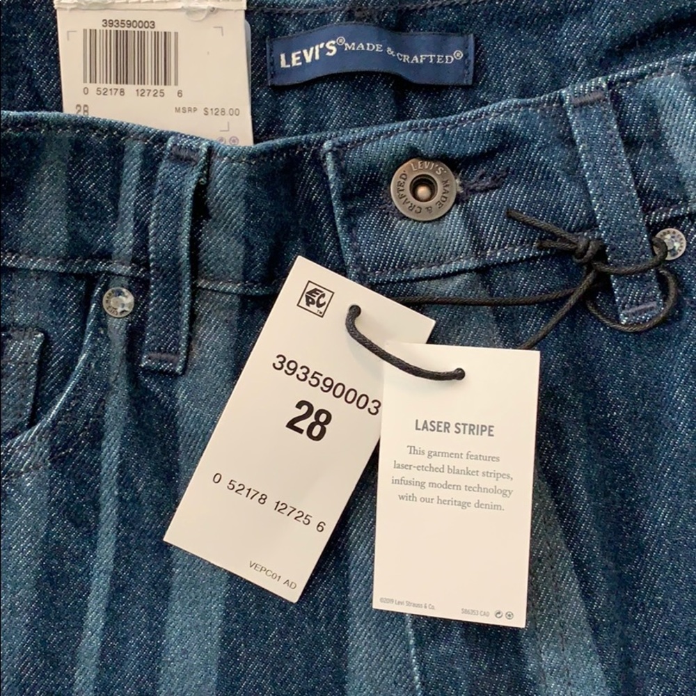 RARE Levi’s Made & Crafted Laser Striped Shorts - Picture 5 of 8